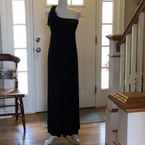 Embellished single strap maxi dress